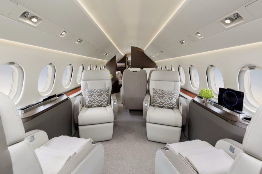Dassault Falcon 900LX cabin interior