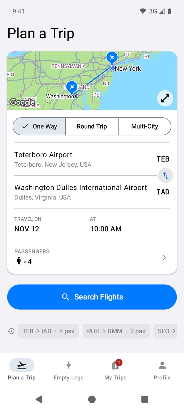 Plan a trip on Android