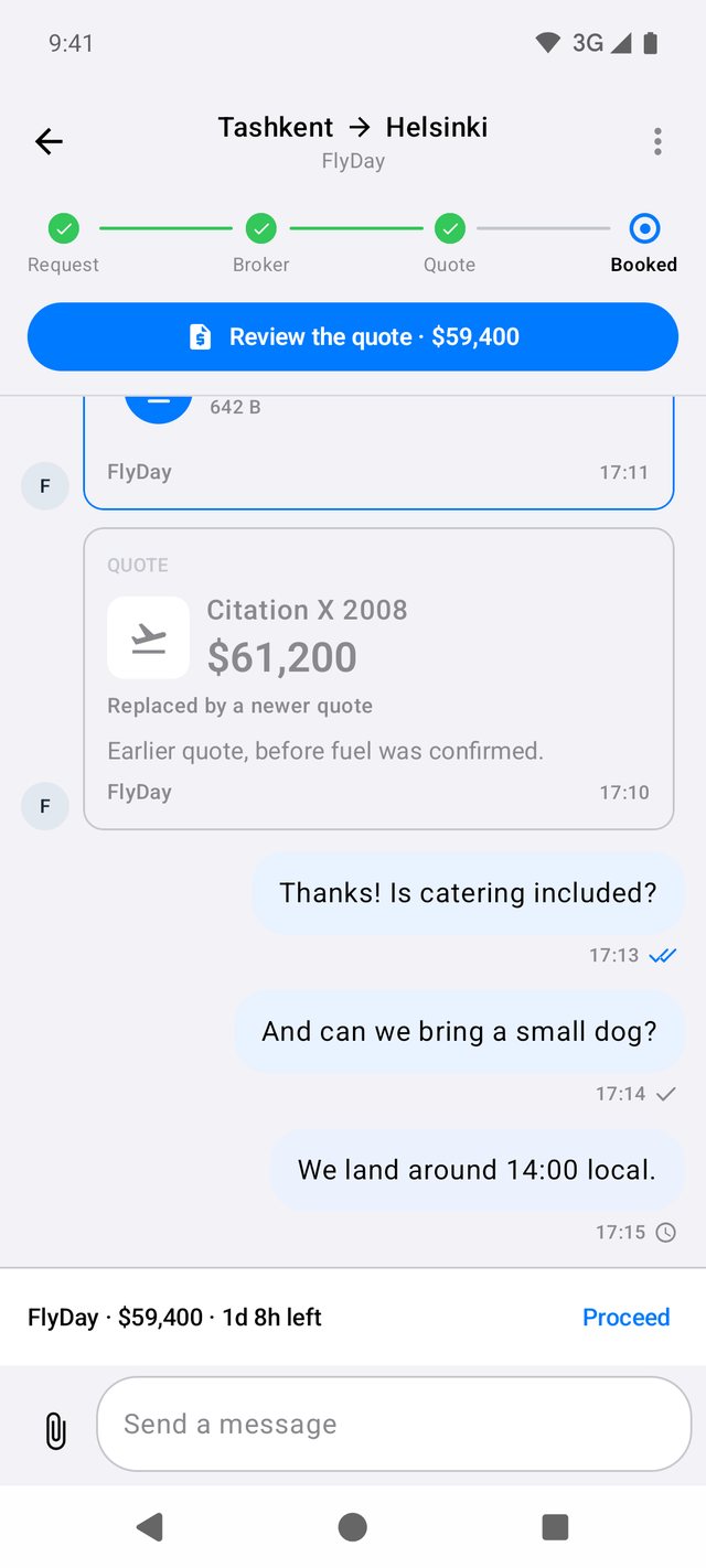 Trip chat on Android