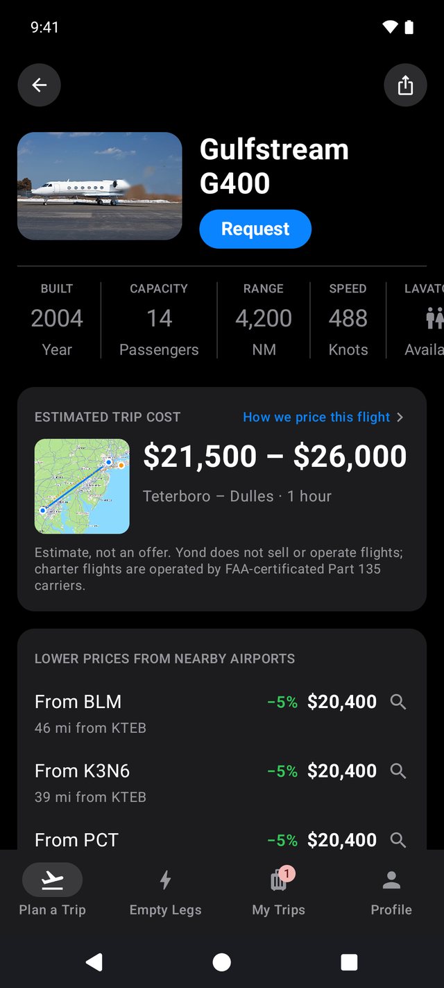 Aircraft details on Android