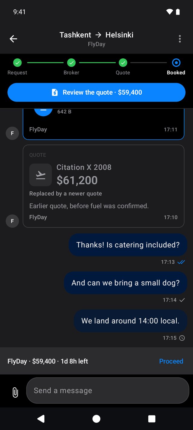 Trip chat on Android