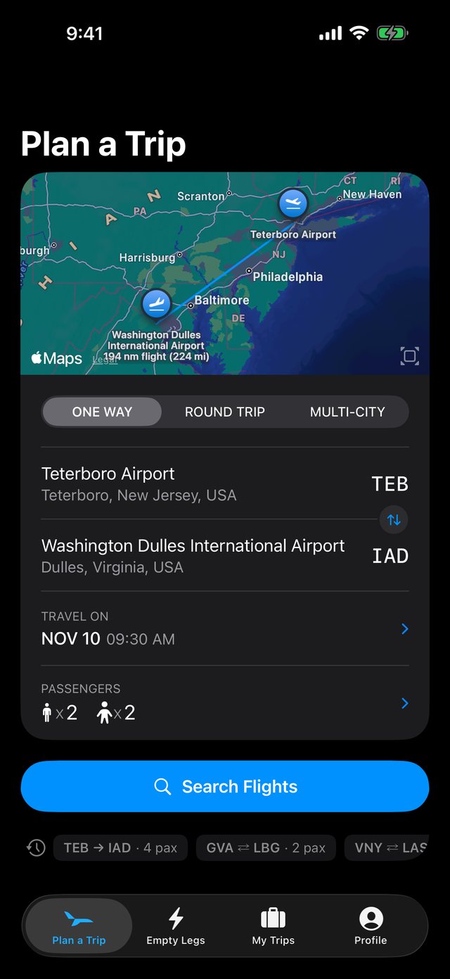 Plan a trip on iPhone